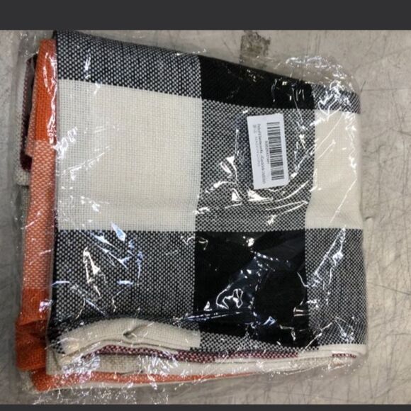 Pack Of 4 Farmhouse Buffalo Checkers Plaids Brown And White Cotton 12x20 Inch - Picture 2 of 2